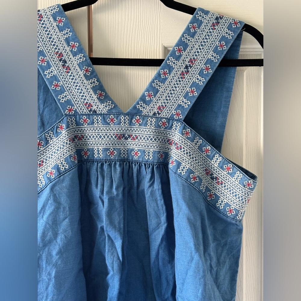 Madewell Embroidered Siesta Denim Top - Picture 4 of 6